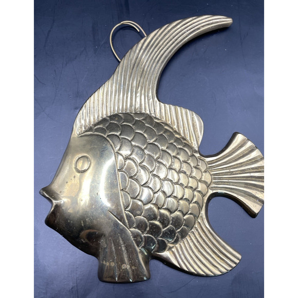 Vintage Nautical Wall Decor - Set of 4 Brass Fish -Made in India - Picture 11 of 16